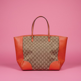 Gucci Bree Monogram Convertible Tote Bag Orange