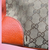 Gucci Bree Monogram Convertible Tote Bag Orange