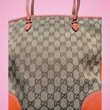 Gucci Bree Monogram Convertible Tote Bag Orange