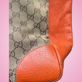 Gucci Bree Monogram Convertible Tote Bag Orange