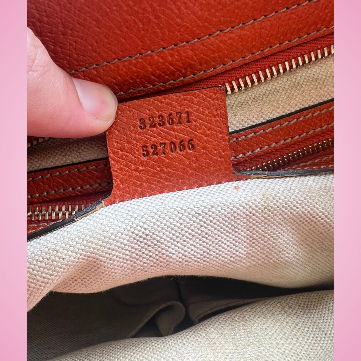 Gucci Bree Monogram Convertible Tote Bag Orange