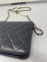 Chanel Black Wallet on Chain with Pearl Details