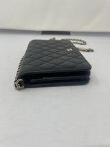 Chanel Black Wallet on Chain with Pearl Details