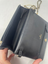 Chanel Black Wallet on Chain with Pearl Details