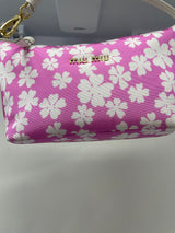 Miu Miu Pink Nylon Floral Mini Bag