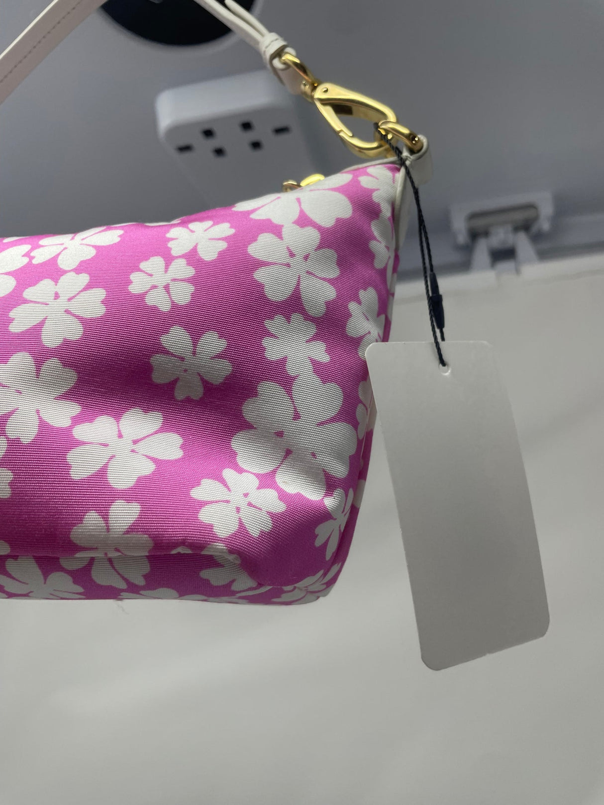 Miu Miu Pink Nylon Floral Mini Bag