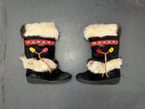 Black Fur Tall Winter Boots Sz 8