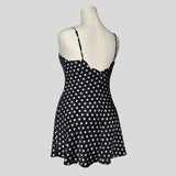 Brocade polka dot slip dress