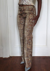 Snake print pants