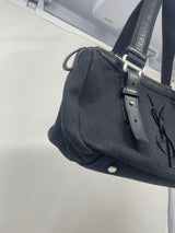 YSL Black Canvas Kahala Shoulder Bag