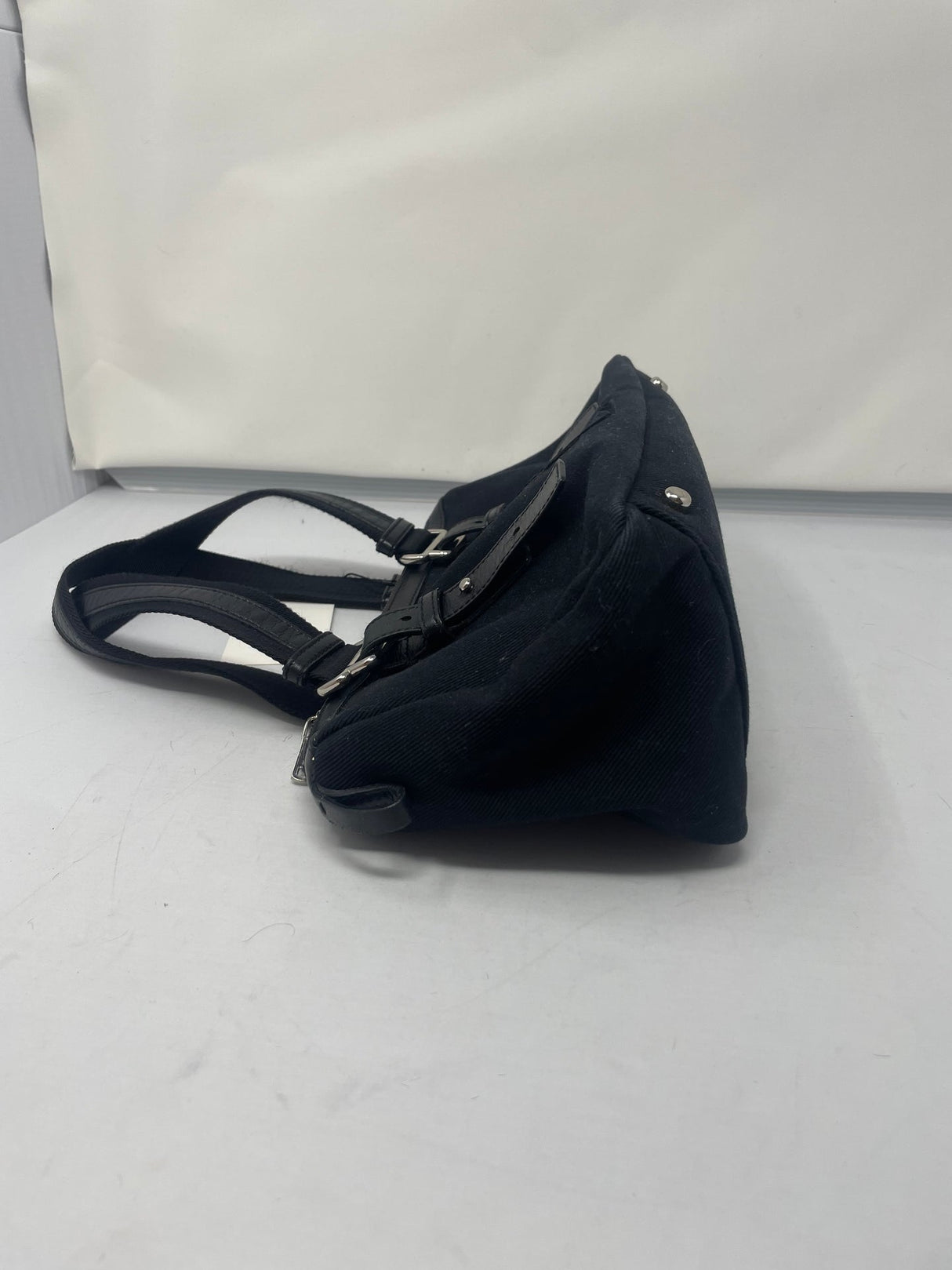 YSL Black Canvas Kahala Shoulder Bag