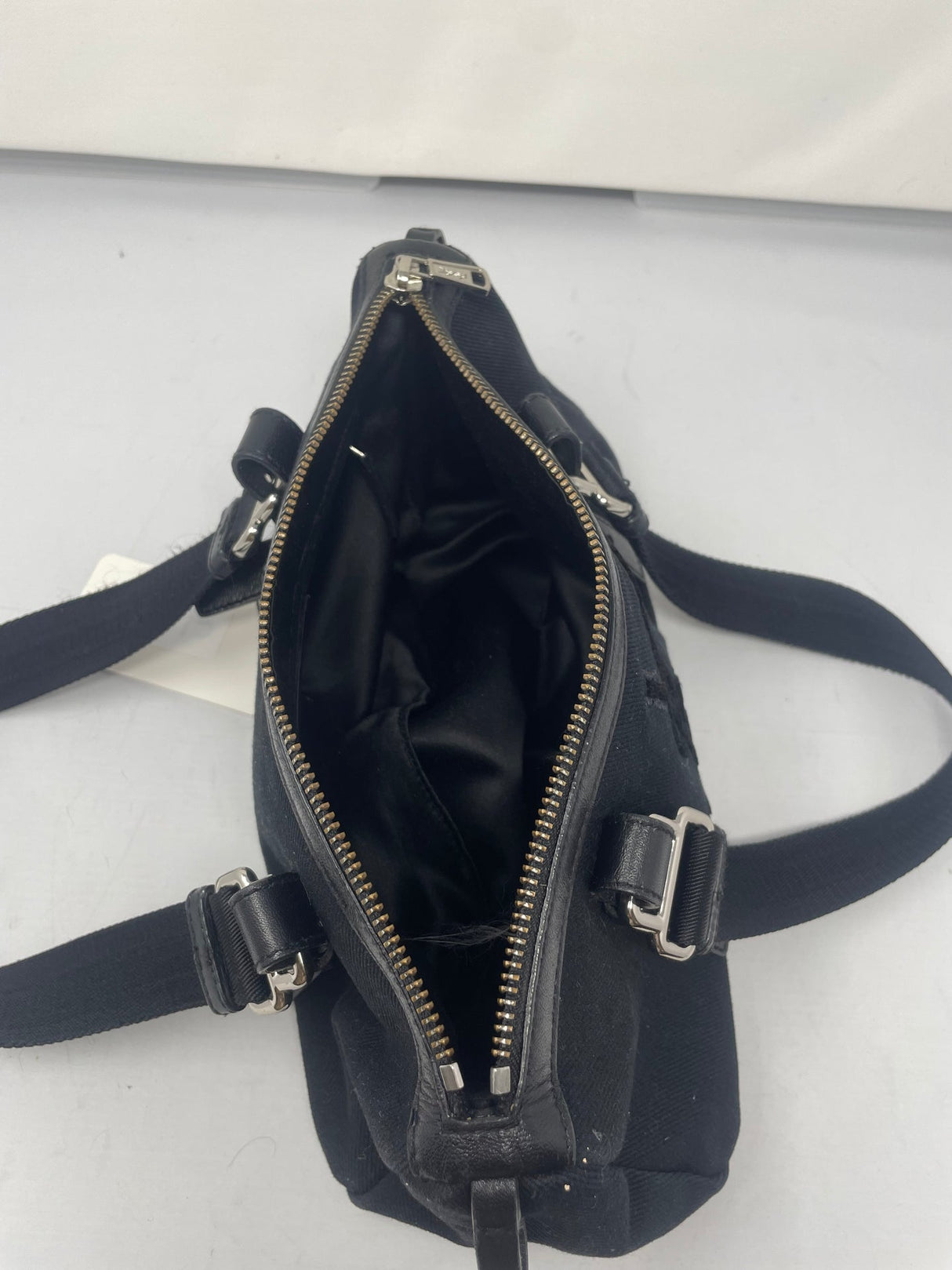 YSL Black Canvas Kahala Shoulder Bag