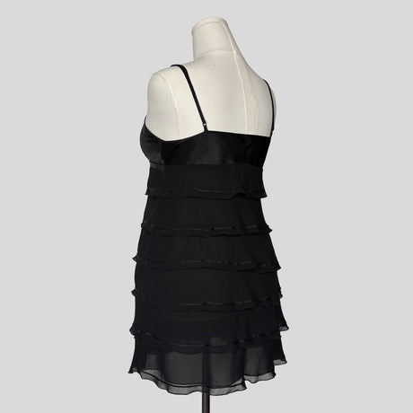 Tiered ruffled slip dress