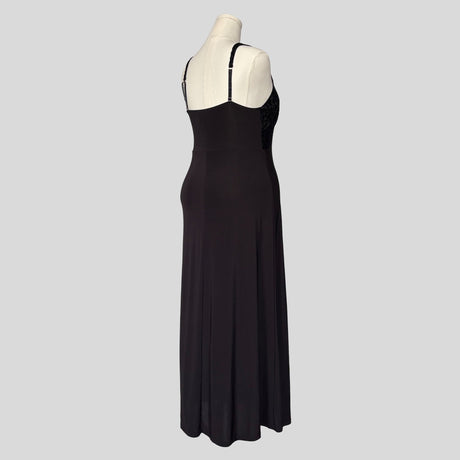 Velvet burnout bust gown