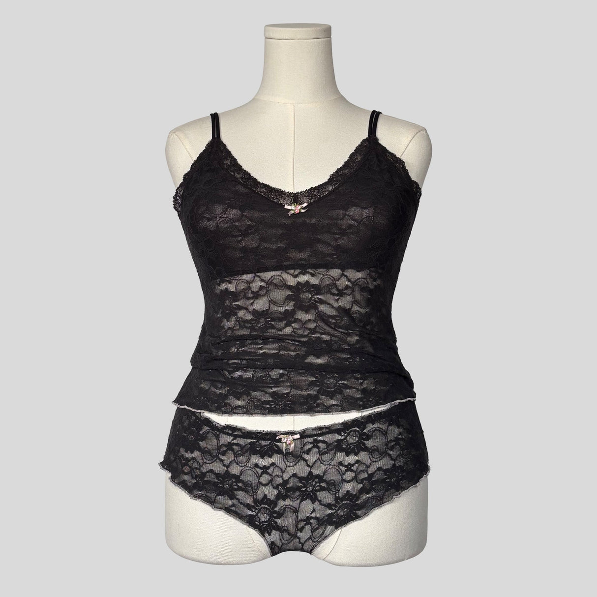 Lace cami with matching panties