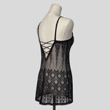 Ornate mesh slip dress