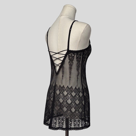 Ornate mesh slip dress