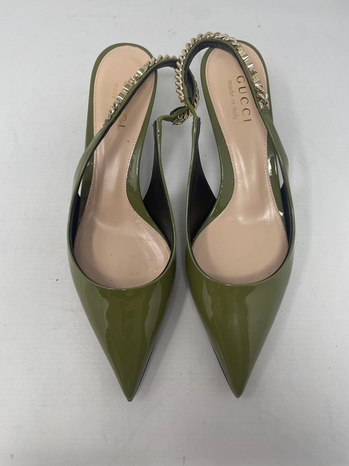 Gucci Green Slingback Heels 36