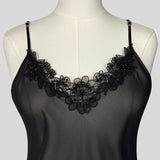 Embellished sheer slip dress
