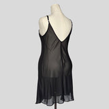 Embellished sheer slip dress