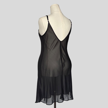 Embellished sheer slip dress