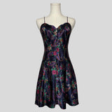 Paisley floral button up slip dress