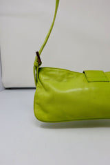 Fendi Lime Green Skinny Baguette Shoulder Bag