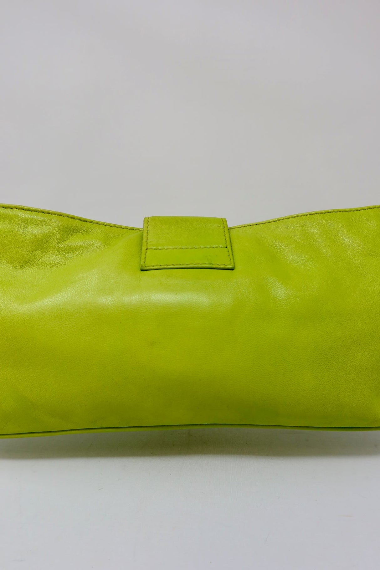 Fendi Lime Green Skinny Baguette Shoulder Bag