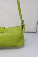 Fendi Lime Green Skinny Baguette Shoulder Bag