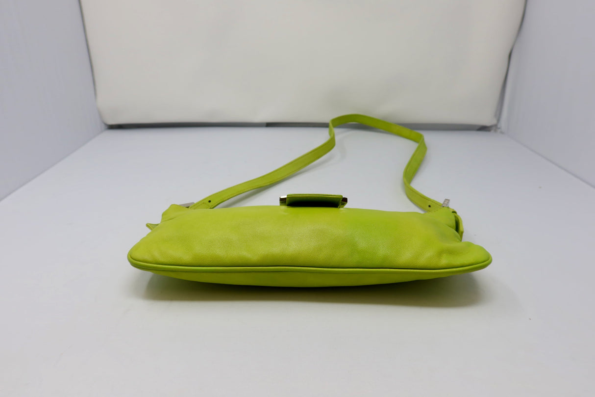 Fendi Lime Green Skinny Baguette Shoulder Bag