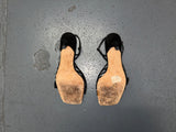 CHRISTIAN LACROIX Black Flower Strappy High Heels IT 36