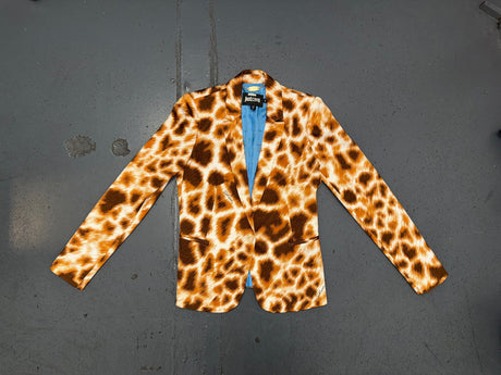 JUST CAVALLI Giraffe Animal Print Blazer