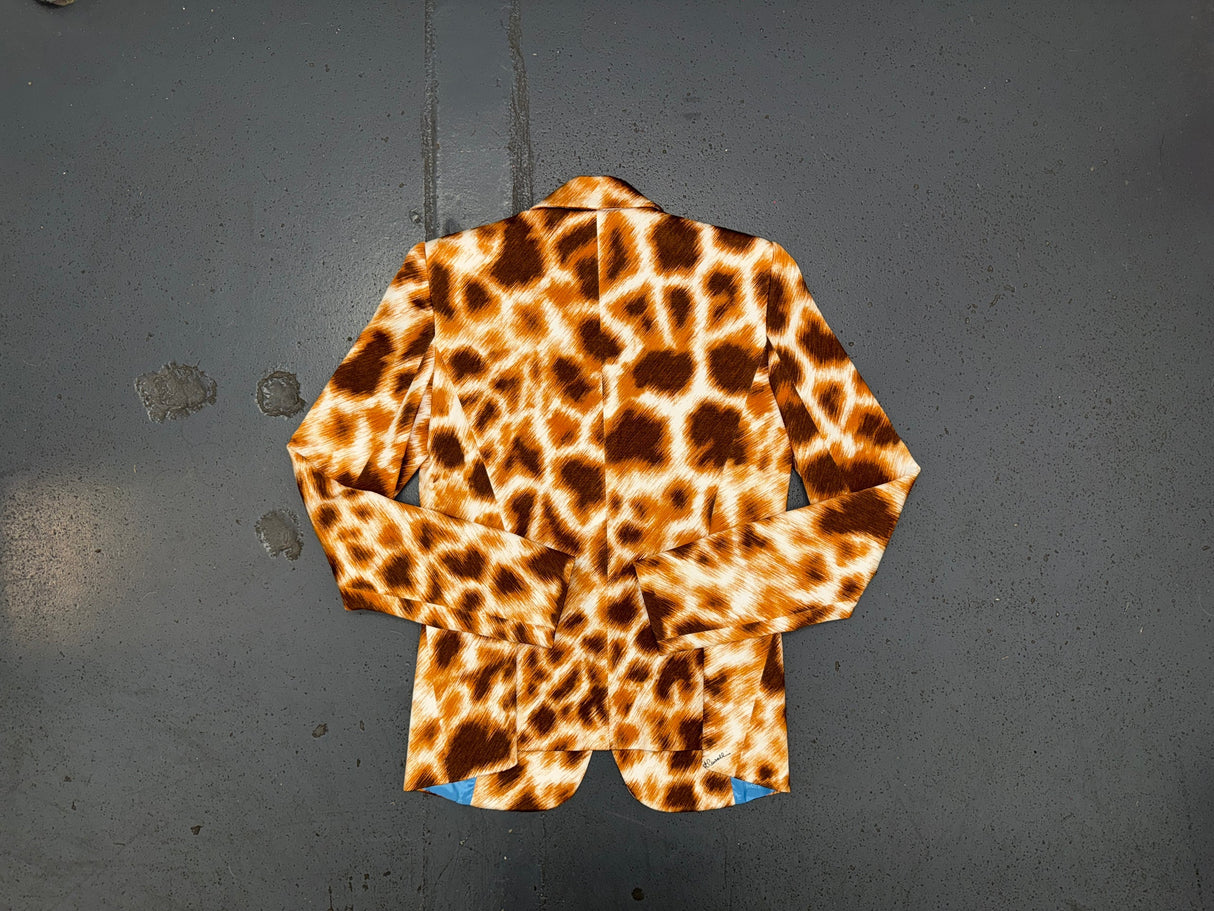 JUST CAVALLI Giraffe Animal Print Blazer