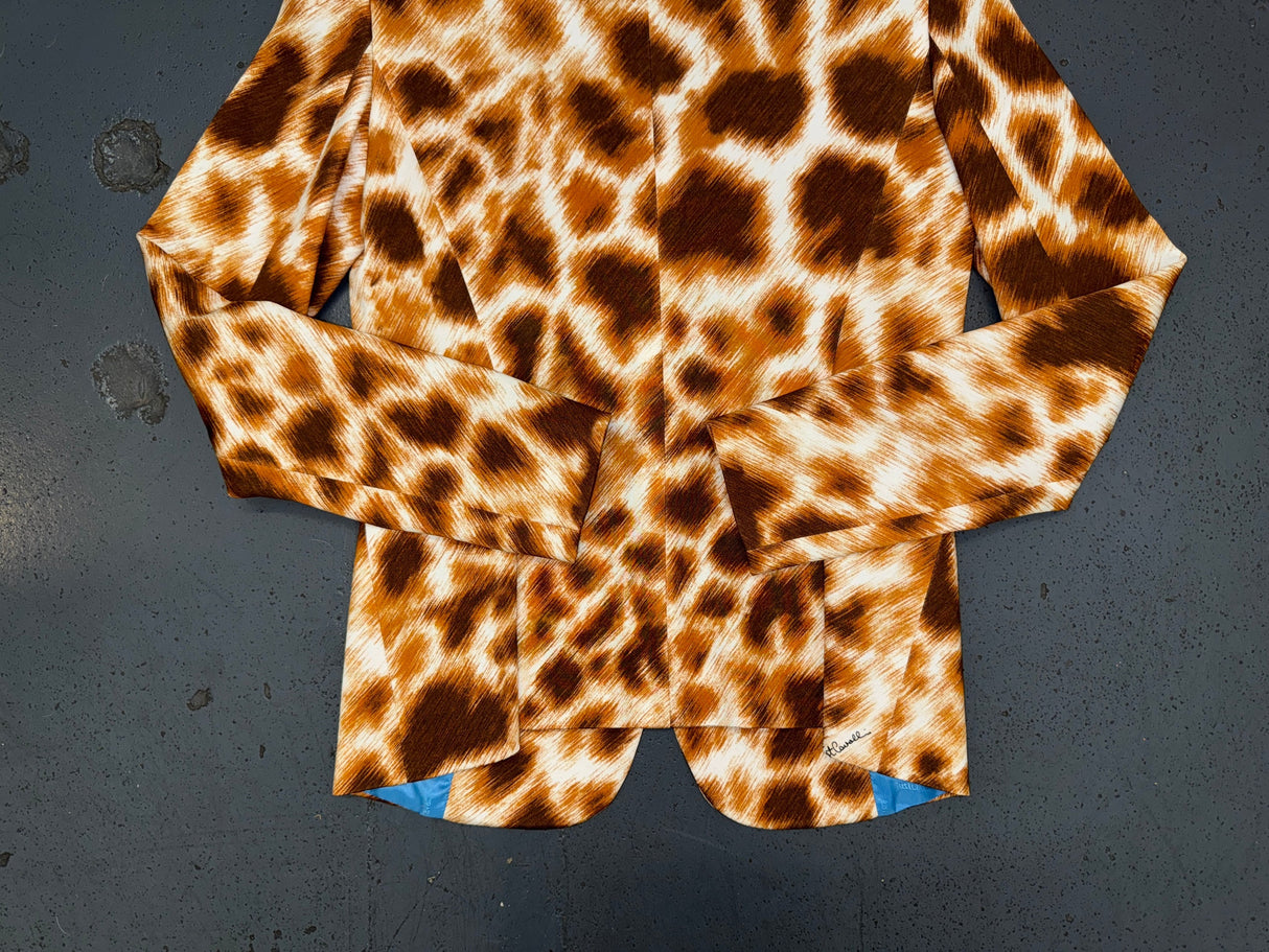 JUST CAVALLI Giraffe Animal Print Blazer