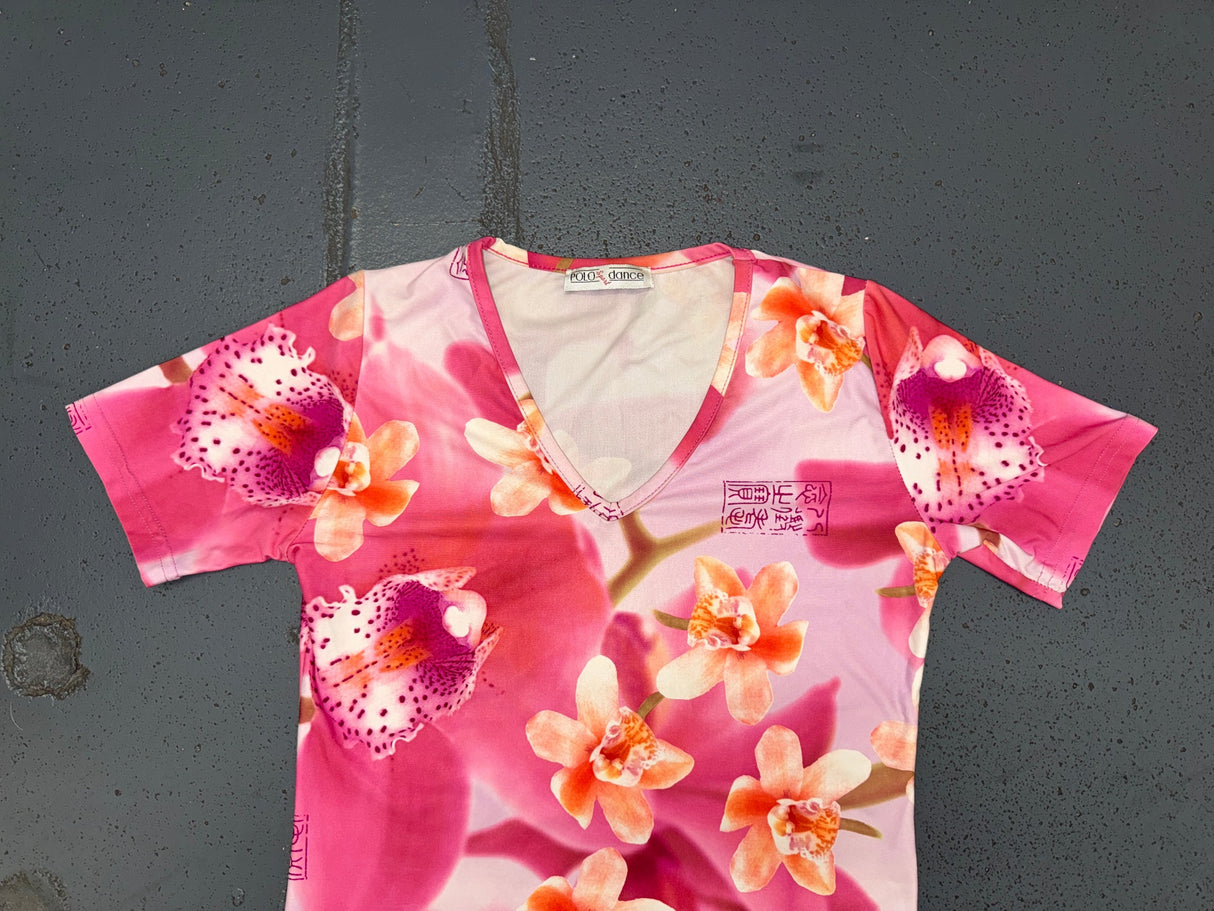 Pink Orchid Print T-shirt