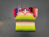 CHRISTIAN LACROIX Multicolor Stripe Knit Short Sleeve Top