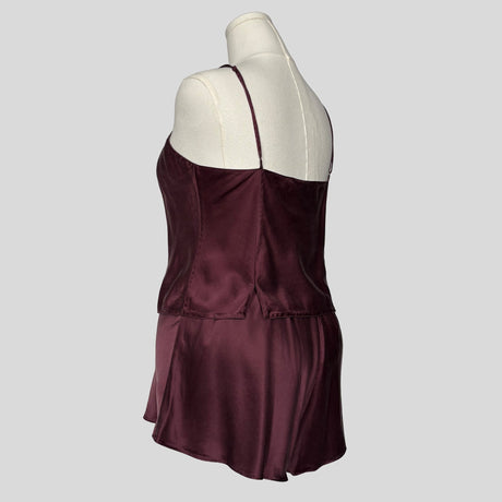 Matching silk cami and shorts set