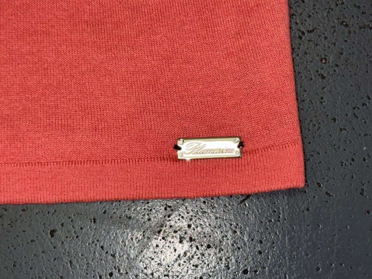 BLUMARINE Coral Sweater Tank Top