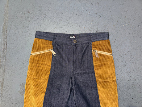 DOLCE & GABBANA Denim and Corduroy Pants