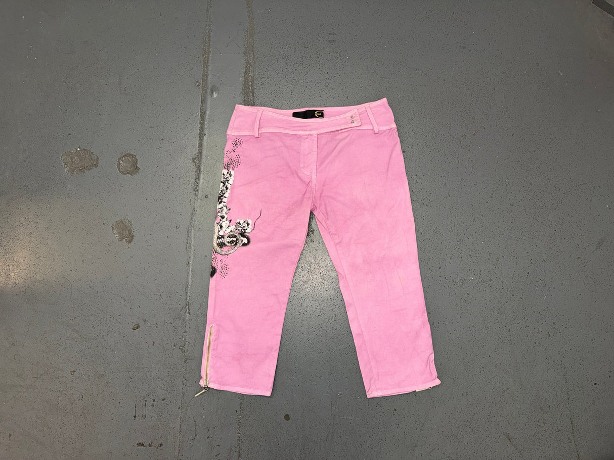 JUST CAVALLI Light Purple Low Rise Capri Pants