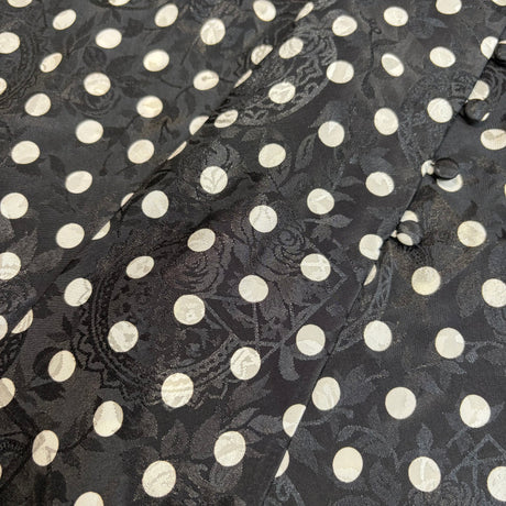 Brocade polka dot slip dress