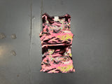 ALBERTO MAKALI Short Sleeve Print Crinkle Top
