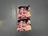 ALBERTO MAKALI Short Sleeve Print Crinkle Top