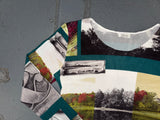 SUZANA PARIS Printed Mesh Long Sleeve Top