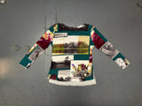 SUZANA PARIS Printed Mesh Long Sleeve Top