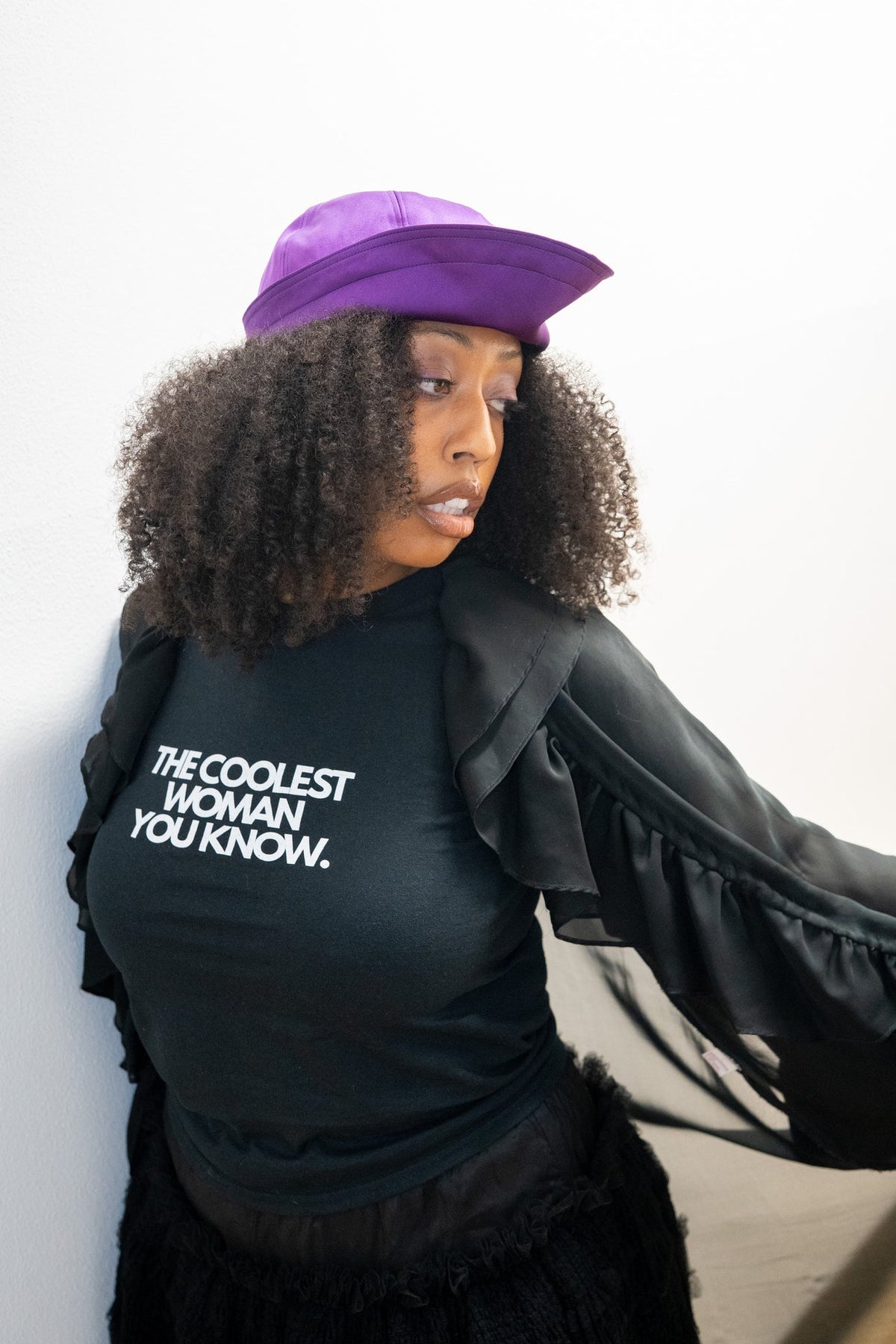 Purple Satin Hat