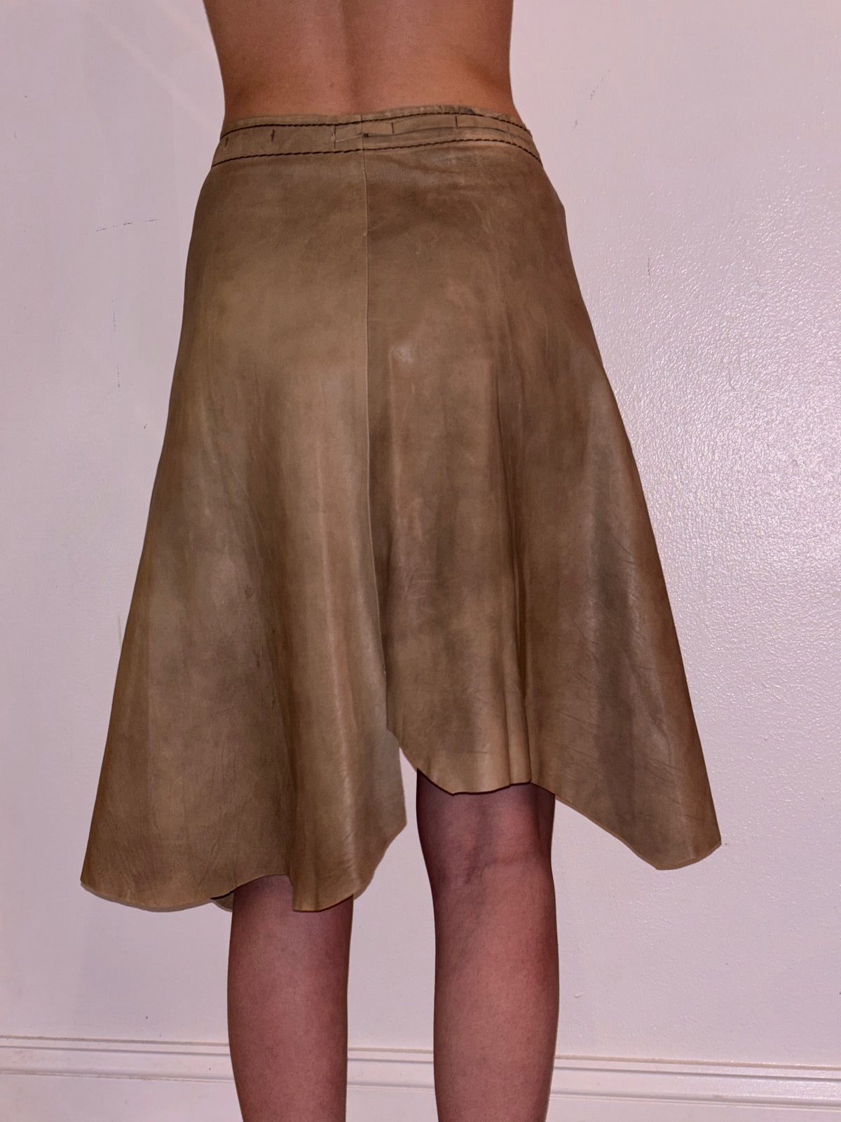 Plein Sud Leather Wrap Skirt