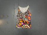 ALBERTO MAKALI Beaded Leopard Top and Cardigan Set