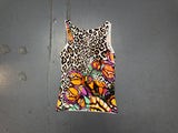 ALBERTO MAKALI Beaded Leopard Top and Cardigan Set
