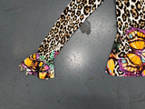 ALBERTO MAKALI Beaded Leopard Top and Cardigan Set